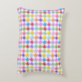千鳥格子の数々の色+白のRptパターン アクセントクッション (裏面(縦))