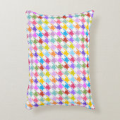 千鳥格子の数々の色+白のRptパターン アクセントクッション (正面(垂直))