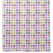 千鳥格子の数々の色+白パターン シャワーカーテン (正面)
