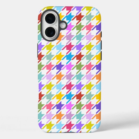 千鳥格子の数々の色+白パターン Case-Mate iPhoneケース (裏面)