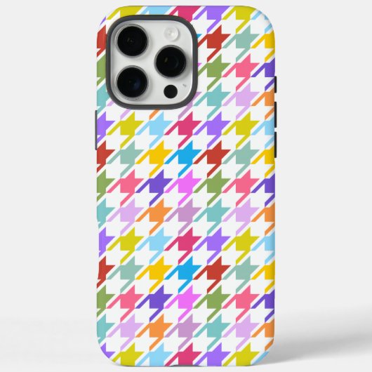 千鳥格子の数々の色+白パターン Case-Mate iPhoneケース (裏面)