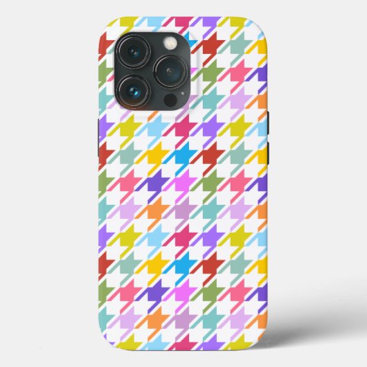 千鳥格子の数々の色+白パターン Case-Mate iPhoneケース (裏面)
