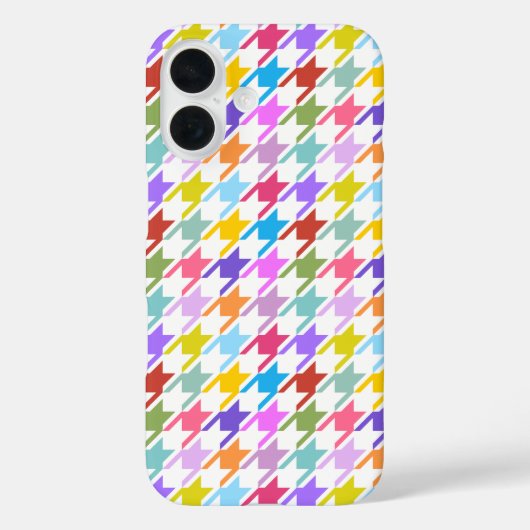 千鳥格子の数々の色+白パターン Case-Mate iPhoneケース (裏面)