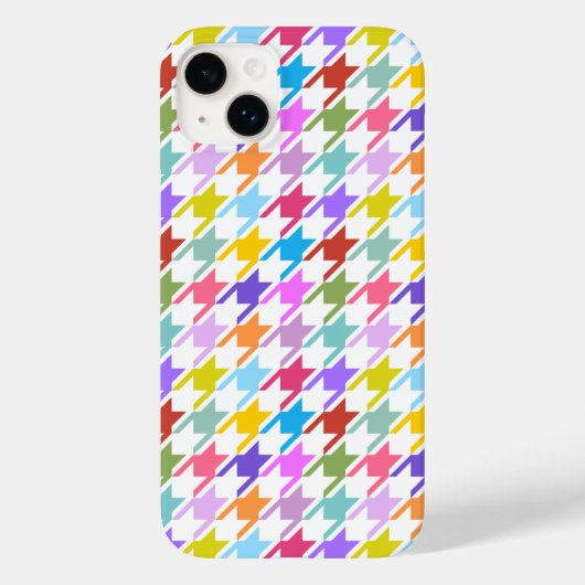 千鳥格子の数々の色+白パターン Case-Mate iPhoneケース (裏面)