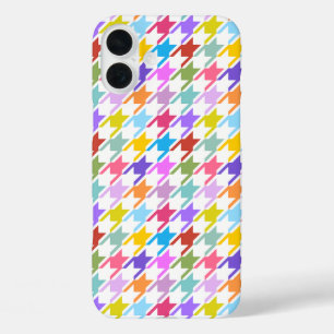 千鳥格子の数々の色+白パターン iPhone 16 PLUSケース