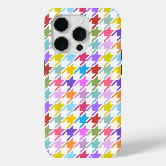 千鳥格子の数々の色+白パターン Case-Mate iPhoneケース (裏面)