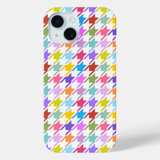 千鳥格子の数々の色+白パターン Case-Mate iPhoneケース (裏面)