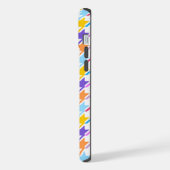 千鳥格子の数々の色+白パターン iPhoneケース (左側面)