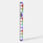 千鳥格子の数々の色+白パターン iPhoneケース (右側面)