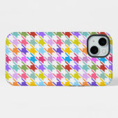 千鳥格子の数々の色+白パターン iPhoneケース (裏面横)