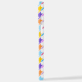 千鳥格子の数々の色+白パターン iPhoneケース (左側面)