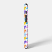 千鳥格子の数々の色+白パターン iPhoneケース (左側面)