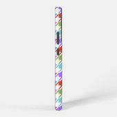 千鳥格子の数々の色+白パターン SAMSUNG GALAXYケース (右側面)