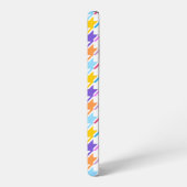 千鳥格子の数々の色+白パターン SAMSUNG GALAXYケース (左側面)