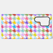 千鳥格子の数々の色+白パターン SAMSUNG GALAXYケース (裏面横)