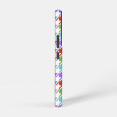 千鳥格子の数々の色+白パターン SAMSUNG GALAXYケース (右側面)