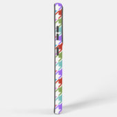 千鳥格子の数々の色+白パターン SAMSUNG GALAXYケース (右側面)