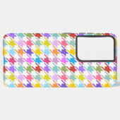 千鳥格子の数々の色+白パターン SAMSUNG GALAXYケース (左側面)