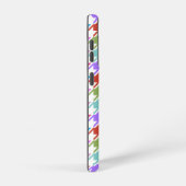 千鳥格子の数々の色+白パターン SAMSUNG GALAXYケース (右側面)