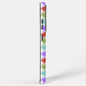 千鳥格子の数々の色+白パターン SAMSUNG GALAXYケース (右側面)