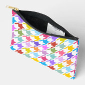 千鳥格子の数々の色+白ビッグパターン アクセサリーポーチ (見開き)