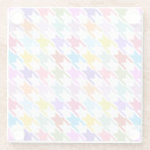 千鳥格子の数々の色+白ビッグパターン ガラスコースター (裏面)