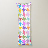 千鳥格子の数々の色+白ビッグパターン ボディピロー (裏面 (縦))