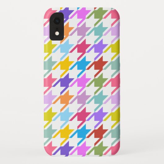 千鳥格子の数々の色+白ビッグパターン Case-Mate iPhoneケース (裏面)