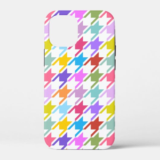 千鳥格子の数々の色+白ビッグパターン Case-Mate iPhoneケース (裏面)