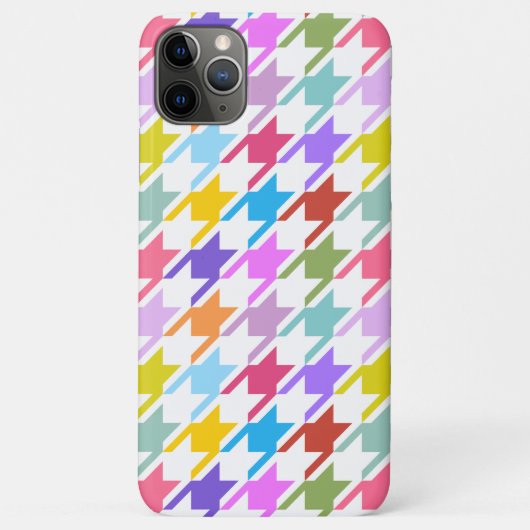 千鳥格子の数々の色+白ビッグパターン Case-Mate iPhoneケース (裏面)