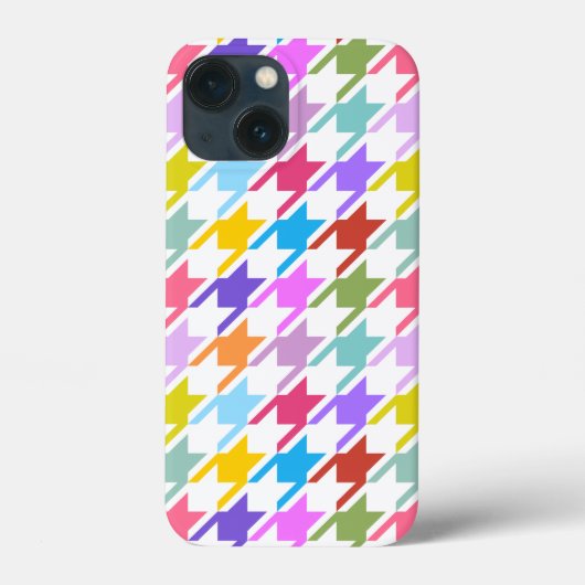 千鳥格子の数々の色+白ビッグパターン Case-Mate iPhoneケース (裏面)