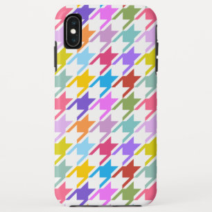 千鳥格子の数々の色+白ビッグパターン iPhone XS MAXケース