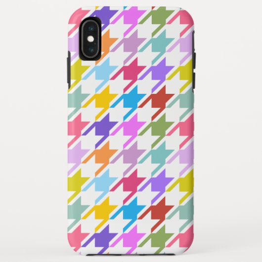 千鳥格子の数々の色+白ビッグパターン Case-Mate iPhoneケース (裏面)