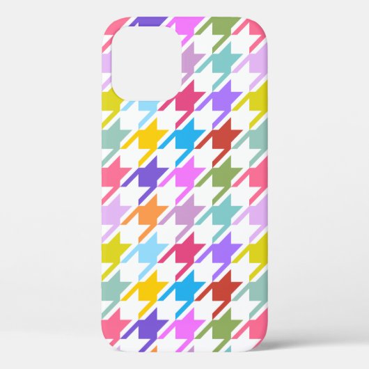 千鳥格子の数々の色+白ビッグパターン Case-Mate iPhoneケース (裏面)