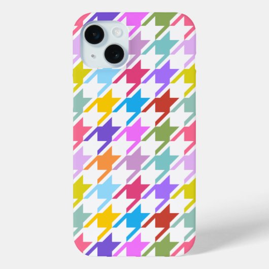 千鳥格子の数々の色+白ビッグパターン Case-Mate iPhoneケース (裏面)