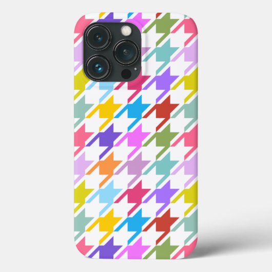 千鳥格子の数々の色+白ビッグパターン Case-Mate iPhoneケース (裏面)