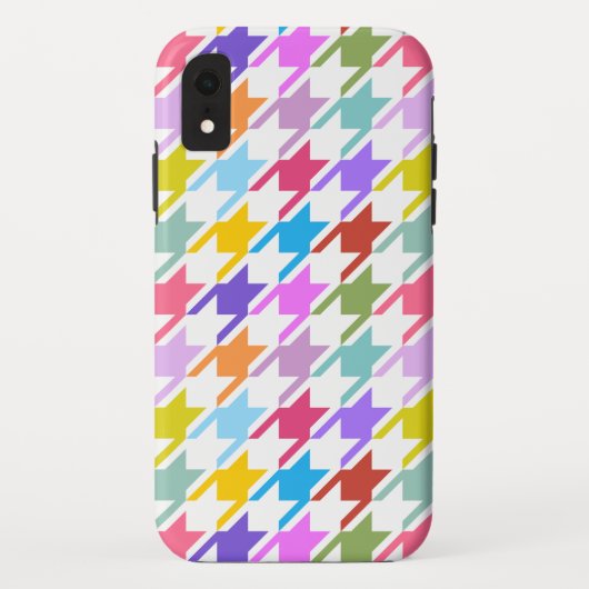 千鳥格子の数々の色+白ビッグパターン Case-Mate iPhoneケース (裏面)