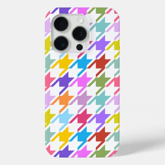 千鳥格子の数々の色+白ビッグパターン Case-Mate iPhoneケース (裏面)
