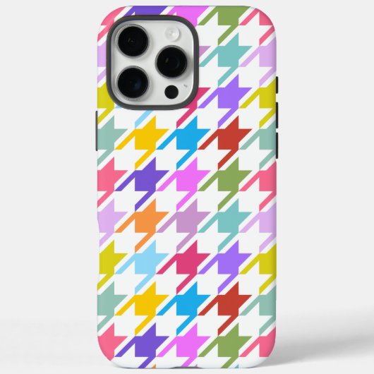 千鳥格子の数々の色+白ビッグパターン Case-Mate iPhoneケース (裏面)