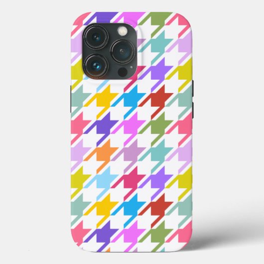 千鳥格子の数々の色+白ビッグパターン Case-Mate iPhoneケース (裏面)