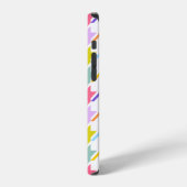 千鳥格子の数々の色+白ビッグパターン iPhoneケース (左側面)
