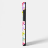 千鳥格子の数々の色+白ビッグパターン iPhoneケース (左側面)