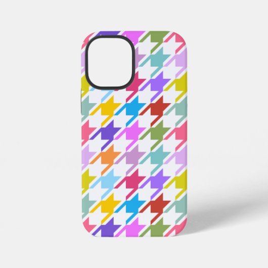 千鳥格子の数々の色+白ビッグパターン iPhoneケース (裏面)