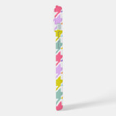 千鳥格子の数々の色+白ビッグパターン iPhoneケース (左側面)