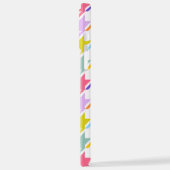 千鳥格子の数々の色+白ビッグパターン iPhoneケース (左側面)