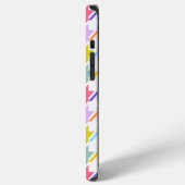 千鳥格子の数々の色+白ビッグパターン iPhoneケース (左側面)