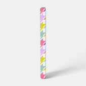 千鳥格子の数々の色+白ビッグパターン SAMSUNG GALAXYケース (左側面)