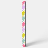 千鳥格子の数々の色+白ビッグパターン SAMSUNG GALAXYケース (裏面横)