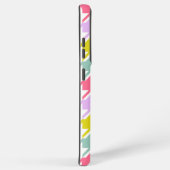 千鳥格子の数々の色+白ビッグパターン SAMSUNG GALAXYケース (右側面)