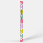 千鳥格子の数々の色+白ビッグパターン SAMSUNG GALAXYケース (右側面)